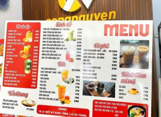 In menu quán ăn, cà phê, nhà hàng rẻ đẹp số 1 Đà Nẵng